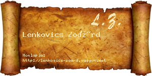 Lenkovics Zoárd névjegykártya